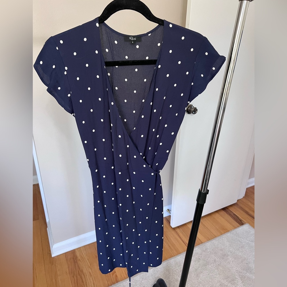 Rails Brenna Navy Polka Dot Mini Dress
